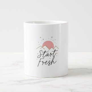 Start Fresh Minimalist Pastel Sunrise Mug