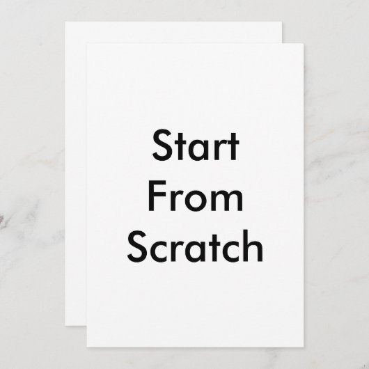 Start From Scratch (Front/Back)