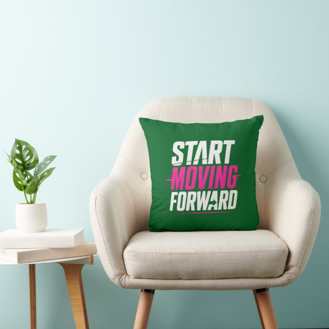 START MOVING FOWARD THROW PILLOW (Chair)