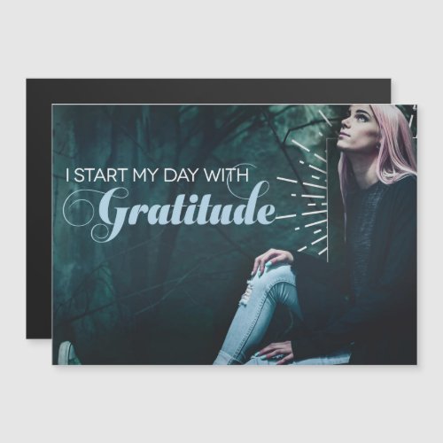 Start My Day With Gratitude Magnetic Invitation