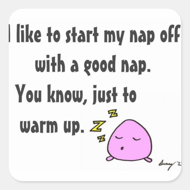 'Start My Nap With Good Nap' Stickers - Set of 20 (Front)