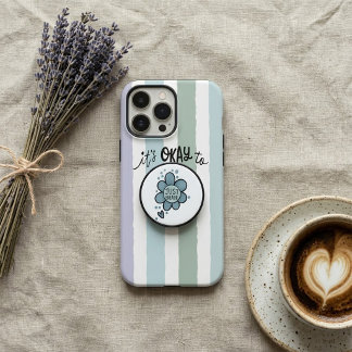 Start Over Floral. Mental Health Affirmation PopSocket