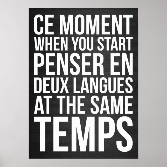 Start Penser En Deux Langues At The Same Temps Poster (Front)