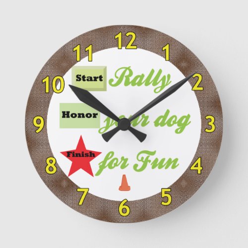 Start Rally For Fun Round Clock