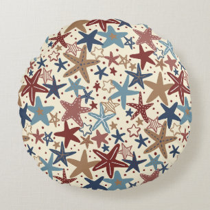 Start Spangled Round Pillow
