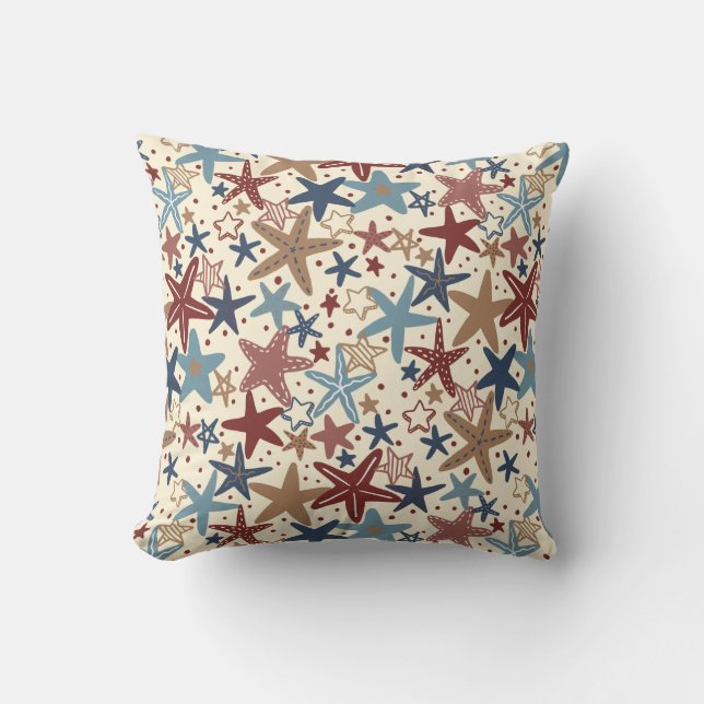 Start Spangled Throw Pillow (Front)