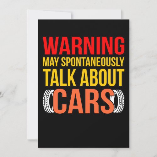 Start Talking About Cars Mechanics Auto Mechanic G Thank You Card