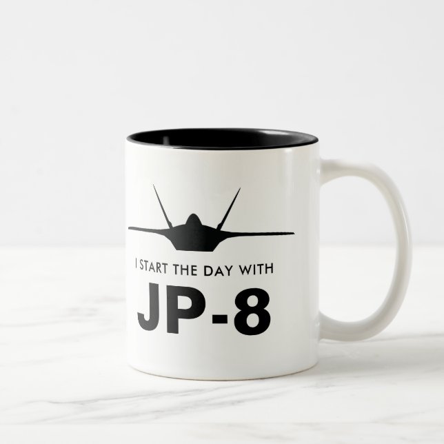 Start the Day with JP-8 Raptor F-22 Mug (Right)