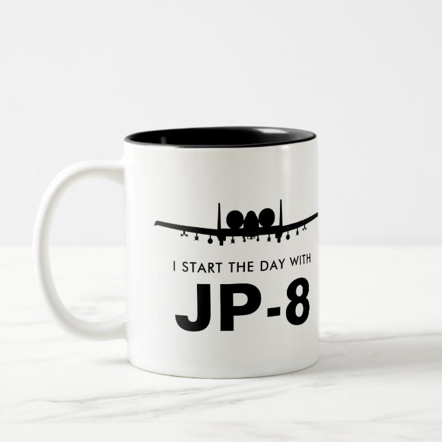 Start the Day with JP-8 Warthog A-10 Mug (Left)