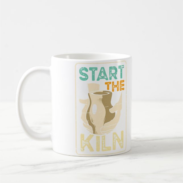 Start The Kiln Pottery Pot Kiln Clay Pottery Coffee Mug (Left)