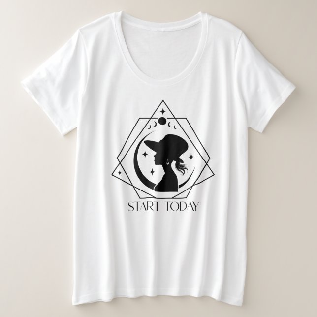 Start Today Celestial Knowledge Moon T-Shirt (Design Front)