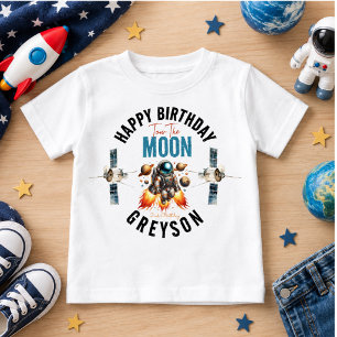 start tow the moon 2nd Birthday Space Baby T-Shirt