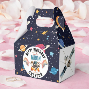  start tow the moon 2nd Birthday Space  Favor Boxes