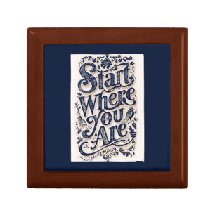 Start Where You Are Decorative Typography Gift Box
