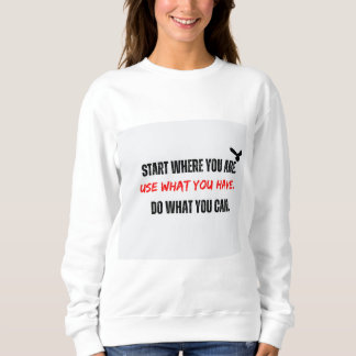 Start Where You Are Empowering Long Sleeve Top Red