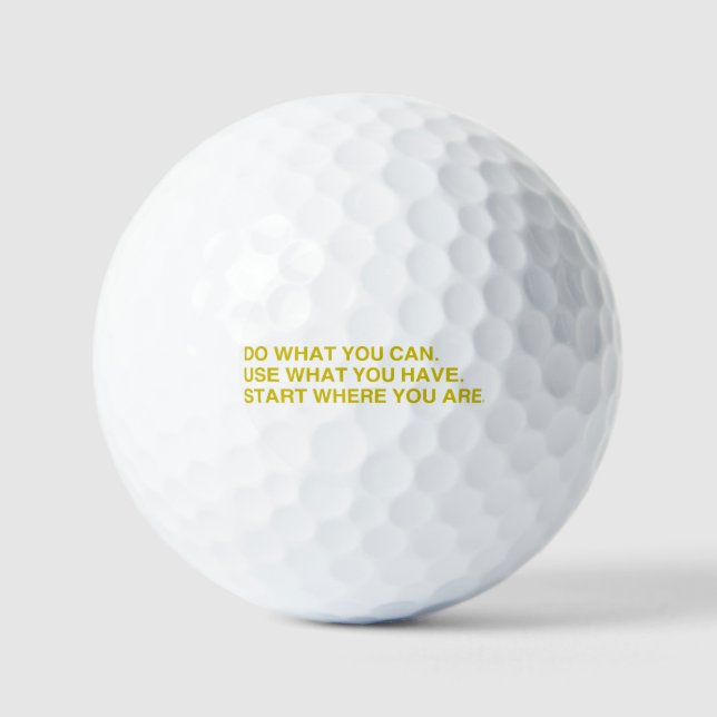 Start Where You Are Golf Balls (Front)