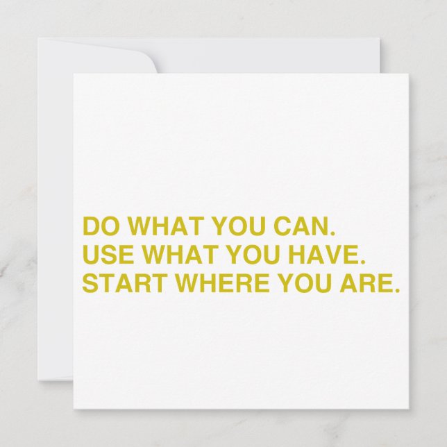 Start Where You Are Invitation (Front)