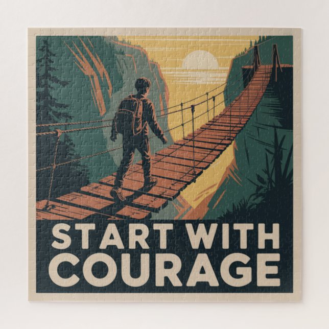 Start With Courage Jigsaw Puzzle (Vertical)