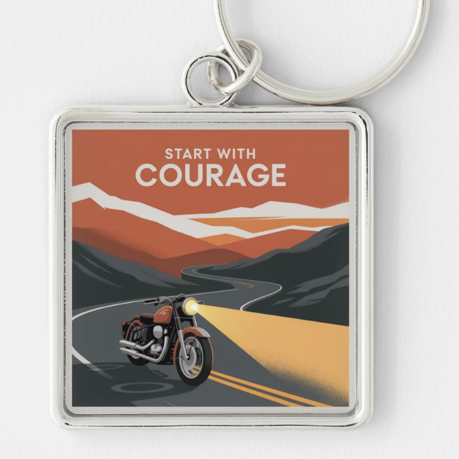 Start With Courage Keychain (Front)