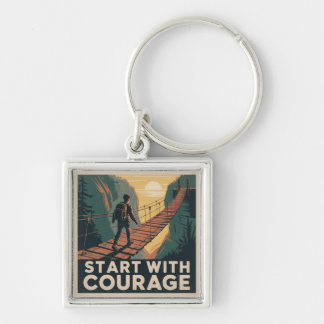 Start With Courage Keychain