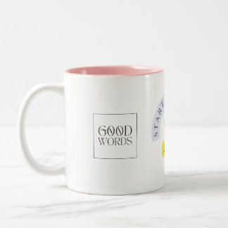Start Your Day with a Smile – Enjoy Every Sip!  Two-Tone Coffee Mug