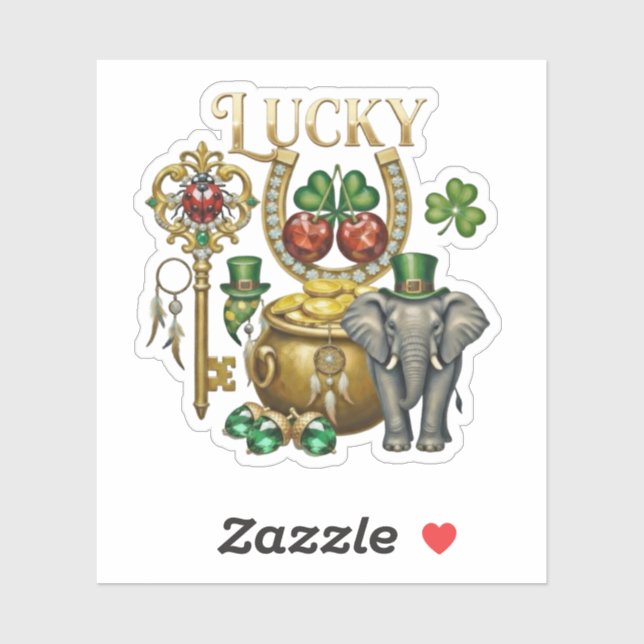 Start your day with lucky vibes  sticker (Sheet)