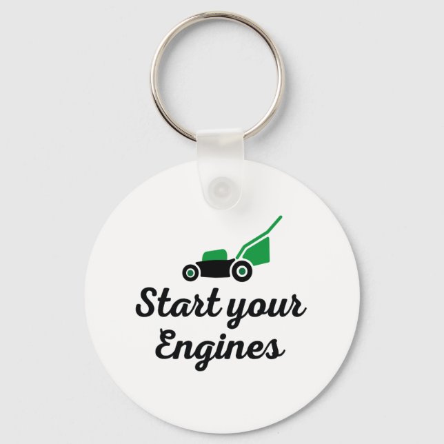 Start your Engines Keychain (Front)