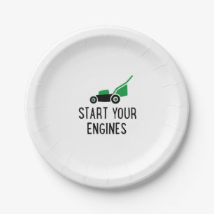 Start your Engines Lawn Mower Paper Plates