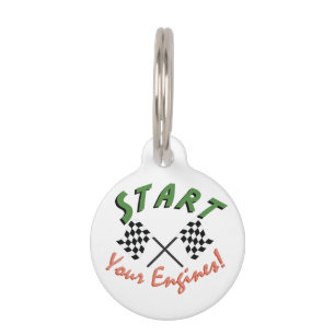 Start Your Engines Pet ID Tag