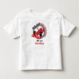 Start Your Engines Red Race Car Any Age Birthday Toddler T-shirt