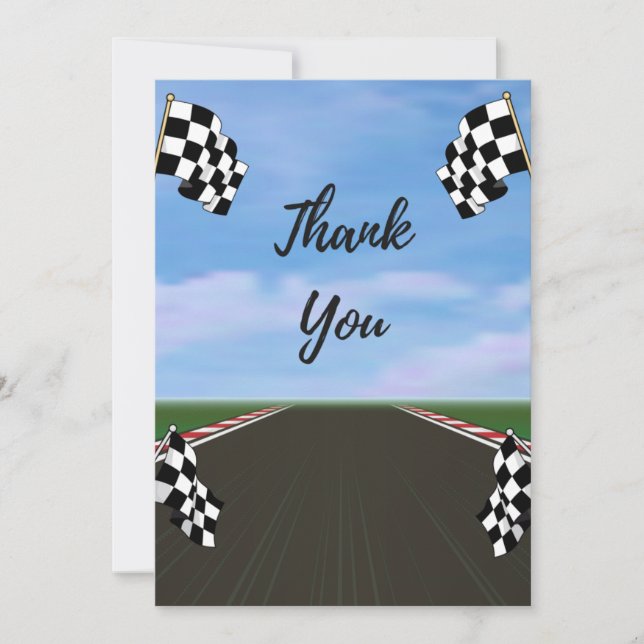 Start Your Engines Thank You Card (Front)