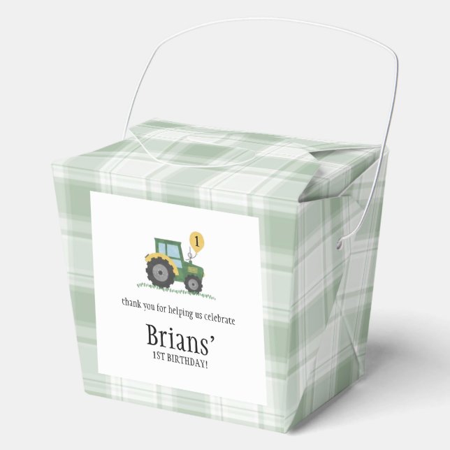 Start Your Tractor Birthday  Favor Boxes