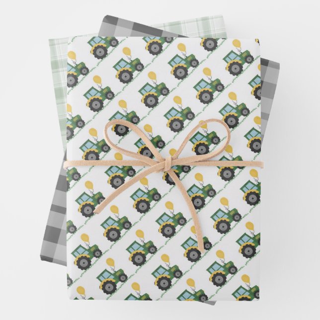 Start Your Tractor Children B-Day Wrapping Sheets (In situ)