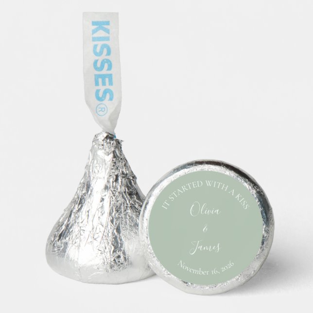 Started With a Kiss Pink Wedding  Hershey®'s Kisses® (Front)