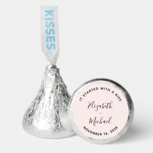 Started With a Kiss Pink Wedding Hersheys Kisses