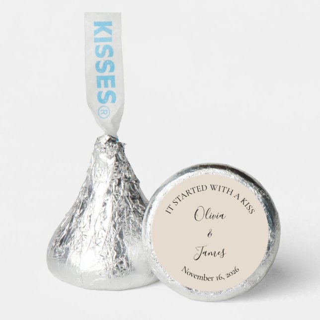 Started With a Kiss Pink Wedding  Hershey®'s Kisses® (Front)