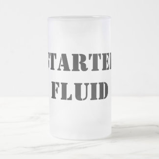 Starter Fluid Funny Typography Frosted Glass Beer Mug