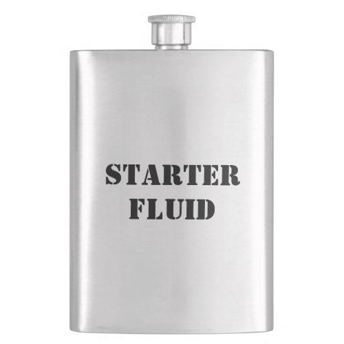 Starter Fluid Funny Typography   Shot Glass Flask