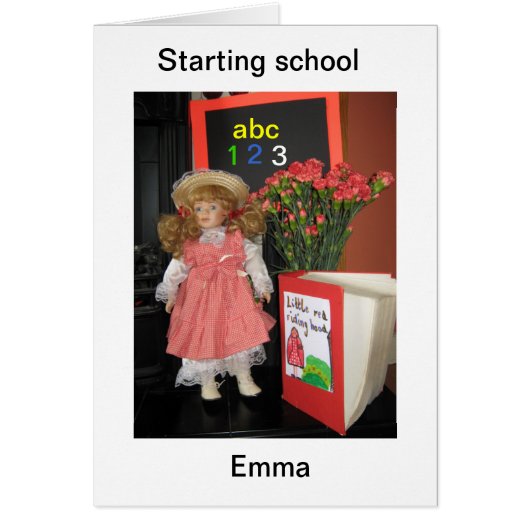 starting school Emma Cards (Front)