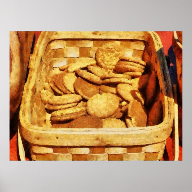 STARTING UNDER $20 - Ginger Snap Cookies in Basket Poster (Front)