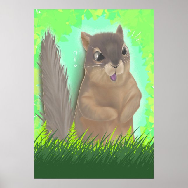 Startled Squirrel Poster (Front)