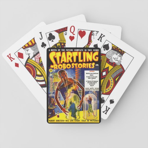 Startling Stories for Robots  Parody Retro Art Playing Cards