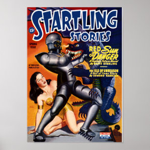 Startling Stories -- Red Sun of Danger Poster