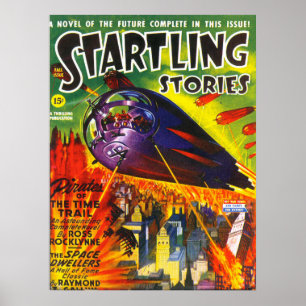 STARTLING STORIES Vintage Pulp Magazine Cover Art Poster