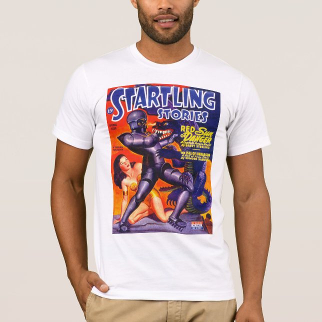 STARTLING STORIES Vintage Pulp Magazine Cover Art T-Shirt (Front)