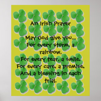 Starts At $11.20 An Irish Prayer Poster