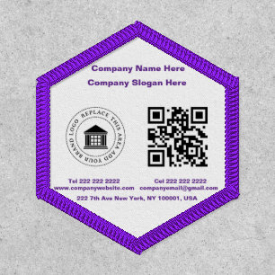 Startup Business Logo Name Slogan QR Code Patch