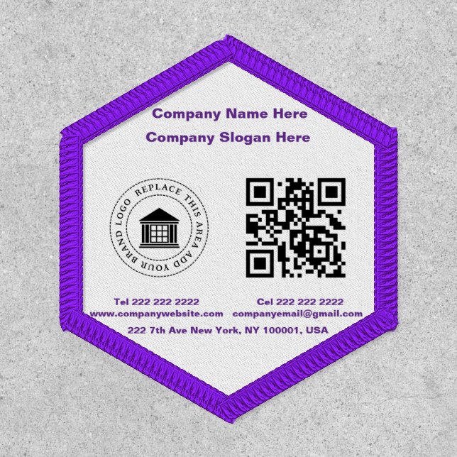 Startup Business Logo |  Name | Slogan | QR Code Patch (Front)