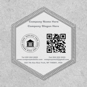 Startup Business Logo Name Slogan QR Code Patch