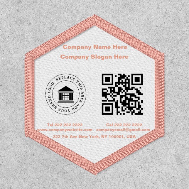 Startup Business Logo |  Name | Slogan | QR Code Patch (Front)